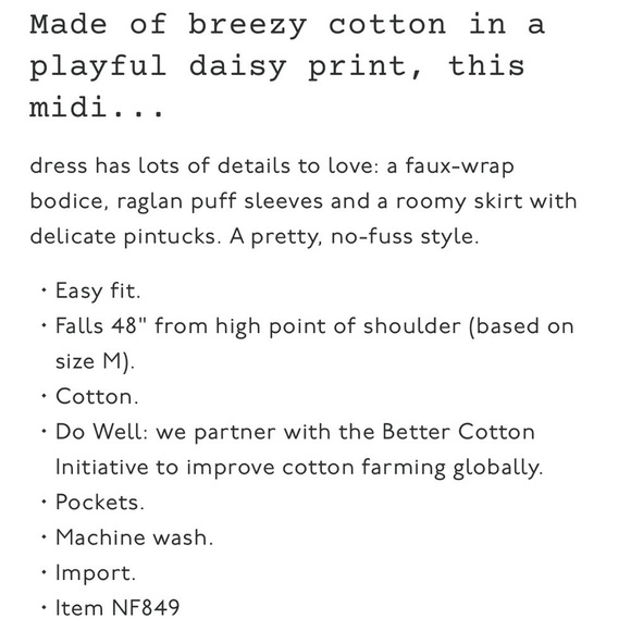 Madewell Women’s Marianna Puff-Sleeve Midi Dress in Dream-On Daisies - Picture 10 of 10